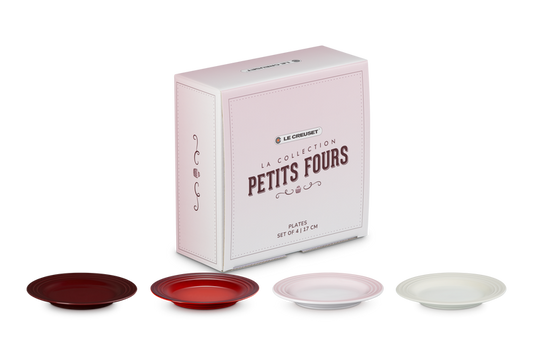 Stoneware Petits Fours Set of 4 Appetiser Plates