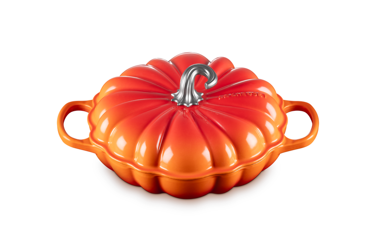 Cast Iron Pumpkin Shallow Casserole